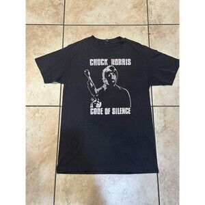 Vintage 80s CHUCK NORRIS CODE OF SILENCE Movie Promo T Shirt‎ Double Sided HBO